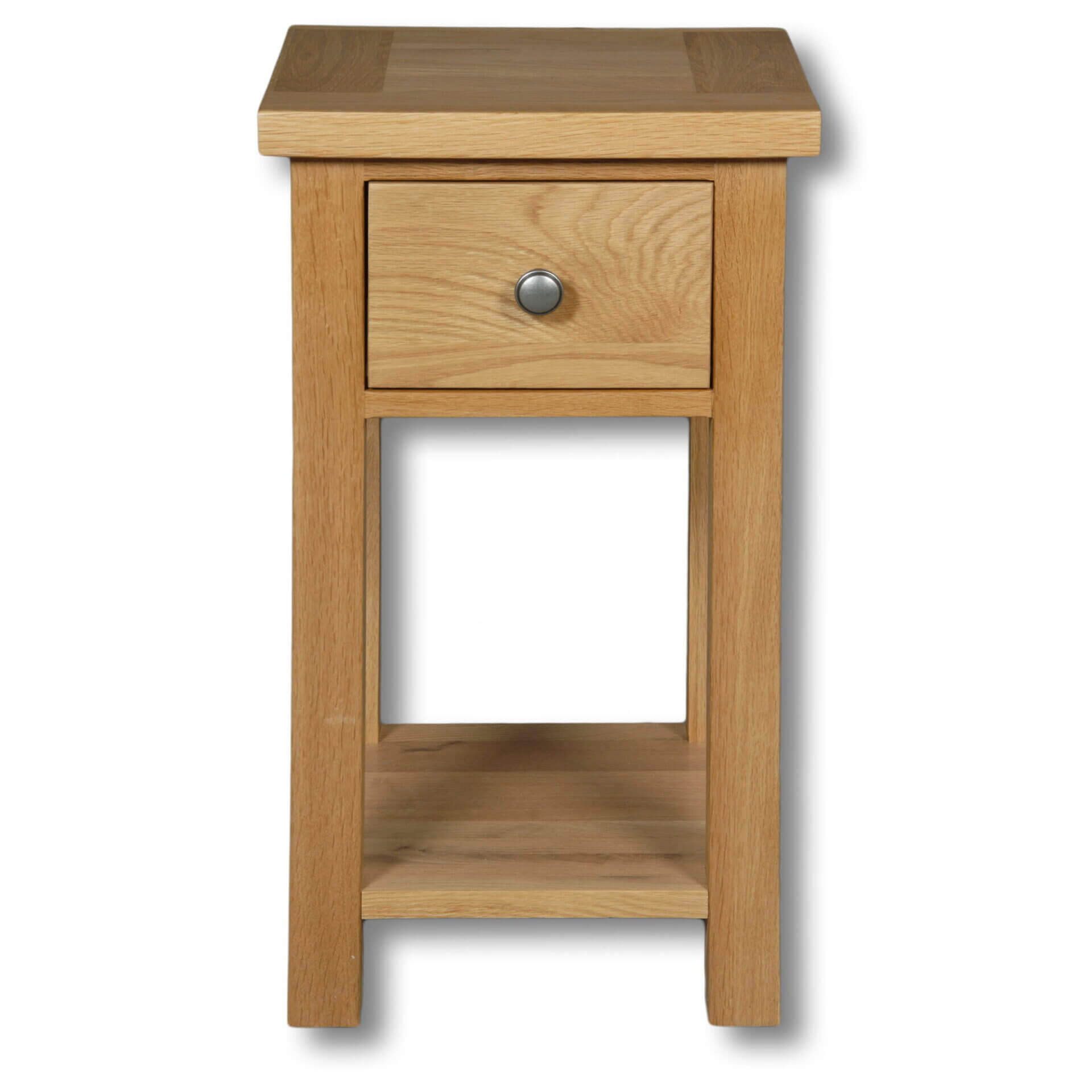 Richmond Oak 1 Drawer Tall Lamp Table Pine and Oak